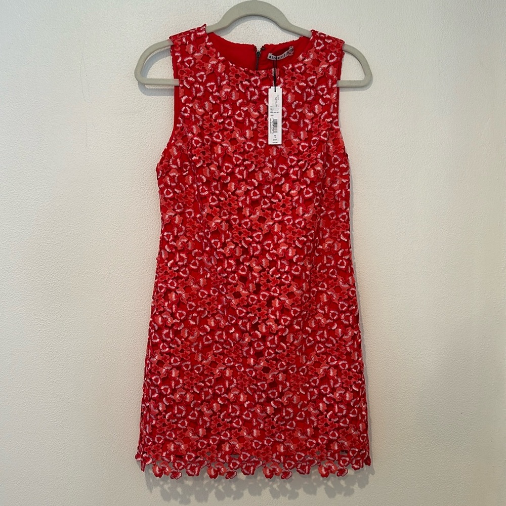 Alice + Olivia red flower mini dress